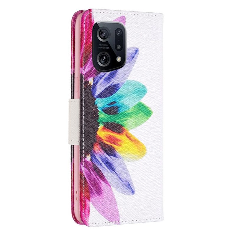 Kotelot Oppo Find X5 Akvarelli Kukka