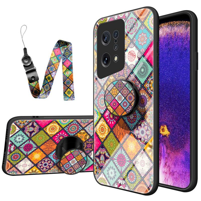 Kuori Oppo Find X5 Patchwork Magneettipidike