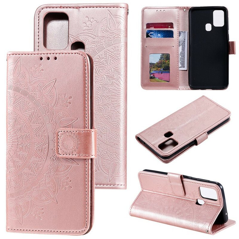 Flip Case Huawei P Smart 2020 Auringon Mandala