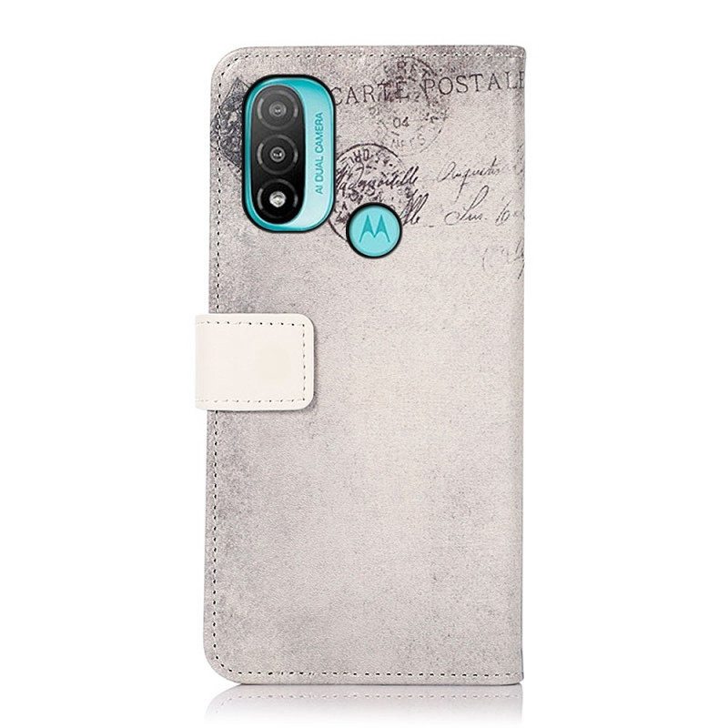 Flip Case Moto E40 / E30 / E20 Traveller Cat