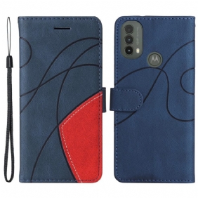 Kotelot Moto E40 / E30 / E20 Kaksisävyinen Signature Faux Leather