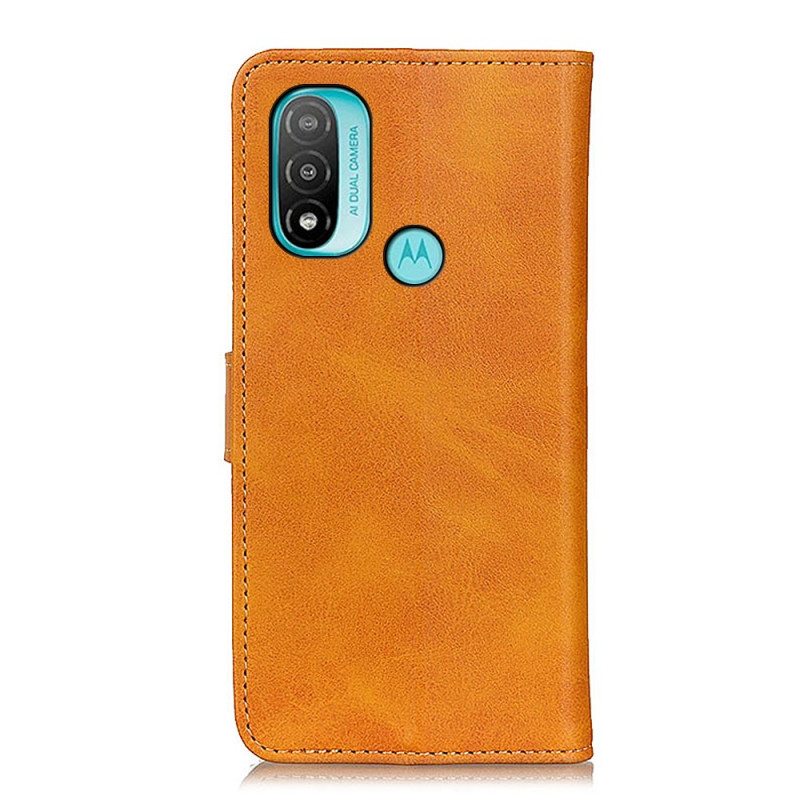 Kotelot Moto E40 / E30 / E20 Retro Mattanahkaefekti