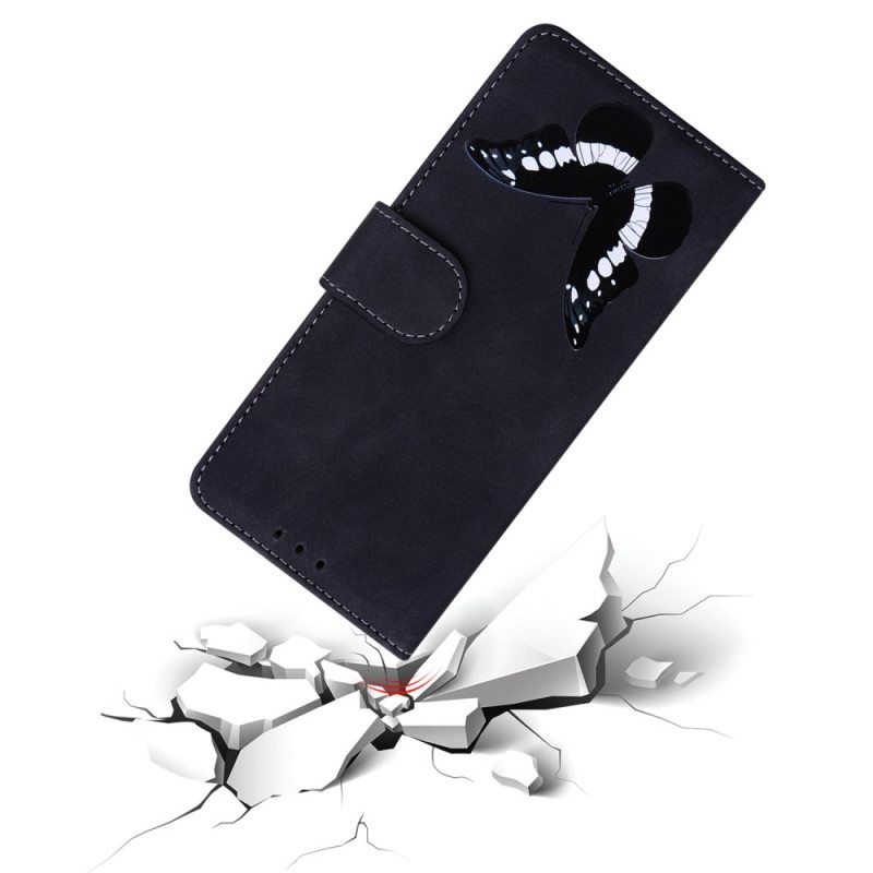 Kotelot Xiaomi 14t Butterfly Suede Effect Suojakuori