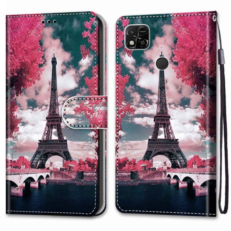 Flip Case Xiaomi Redmi 10A Eiffel-torni Kesällä