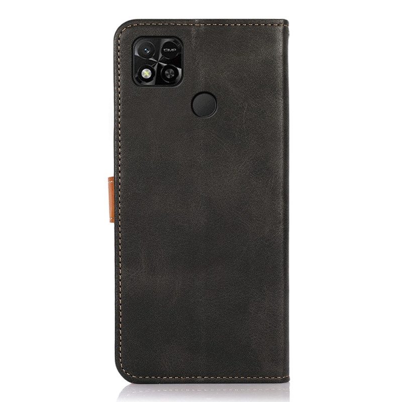 Flip Case Xiaomi Redmi 10A Kaksivärinen Kultainen Lukko Khazneh