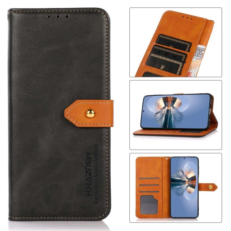 Flip Case Xiaomi Redmi 10A Kaksivärinen Kultainen Lukko Khazneh