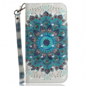 Flip Case Xiaomi Redmi 10A Suojaketju Kuori Strappy Mandala