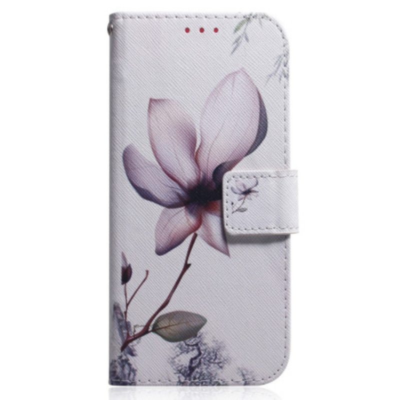 Flip Case Xiaomi Redmi 10A Vaaleanpunainen Kukka