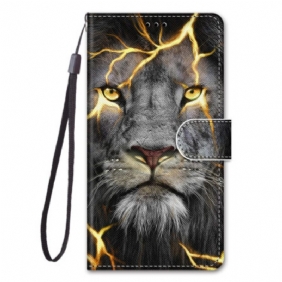 Kotelot Xiaomi Redmi 10A Suojaketju Kuori Lanyard Electric Lion