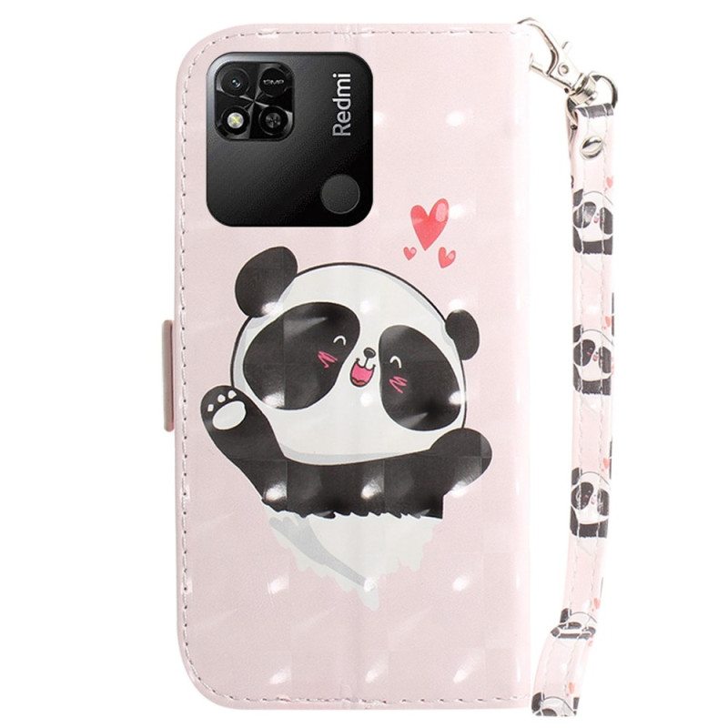 Kotelot Xiaomi Redmi 10A Suojaketju Kuori Panda Love With Lanyard