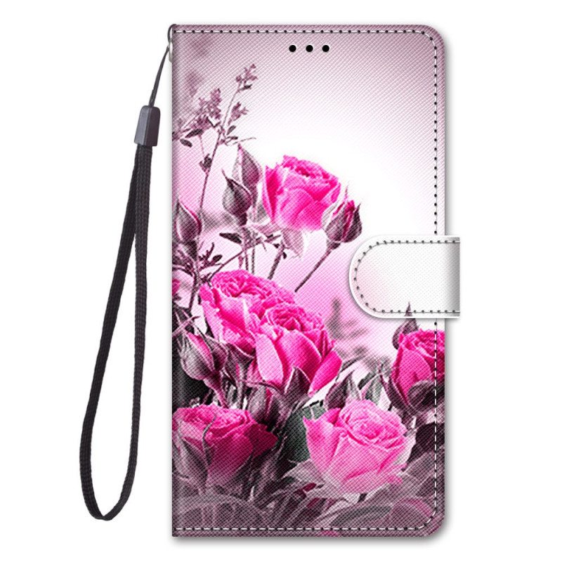 Kotelot Xiaomi Redmi 10A Suojaketju Kuori Strap Roses