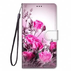 Kotelot Xiaomi Redmi 10A Suojaketju Kuori Strap Roses