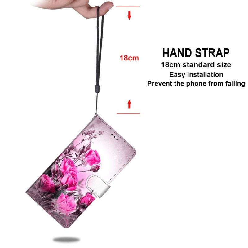 Kotelot Xiaomi Redmi 10A Suojaketju Kuori Strap Roses