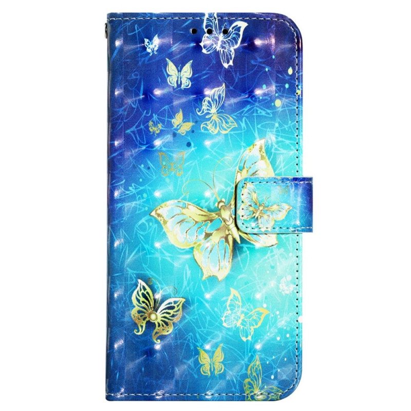 Kotelot Xiaomi Redmi 10A Suojaketju Kuori Strappy Flying Butterflies