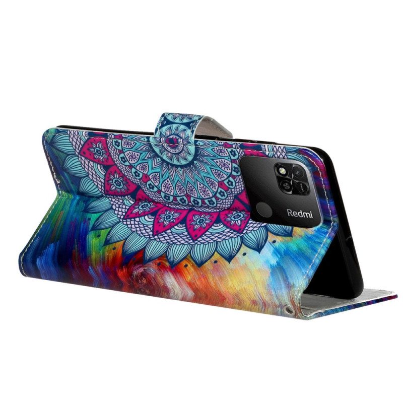 Kotelot Xiaomi Redmi 10A Suojaketju Kuori Värikäs Strappy Mandala