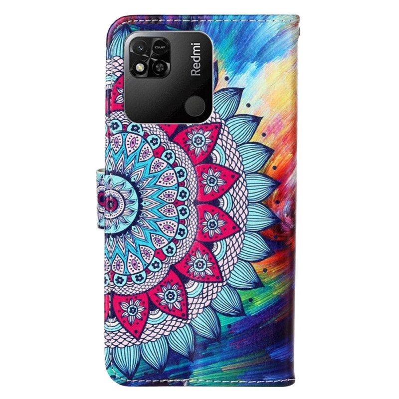 Kotelot Xiaomi Redmi 10A Suojaketju Kuori Värikäs Strappy Mandala