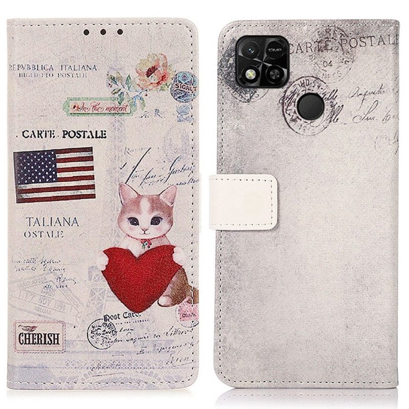 Kotelot Xiaomi Redmi 10A Traveller Cat