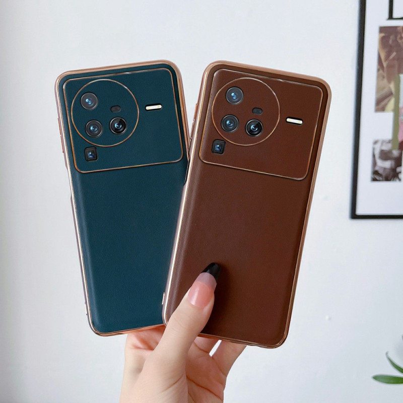 Case Vivo X80 Pro Aitoa Nahkaa Eleganssia