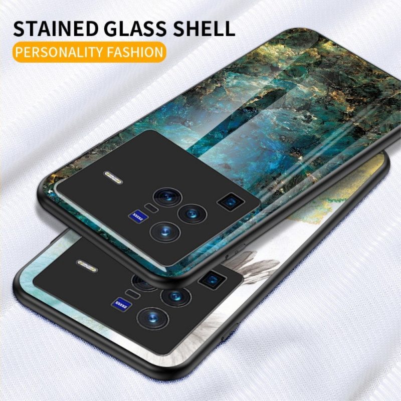 Case Vivo X80 Pro Marmori Karkaistu Lasi