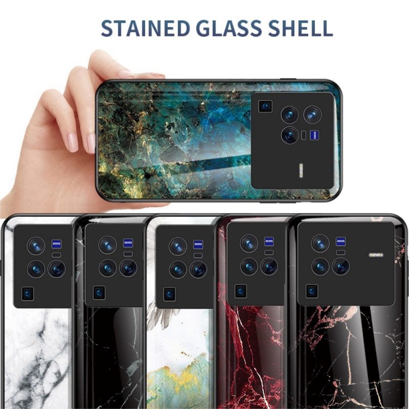 Case Vivo X80 Pro Marmori Karkaistu Lasi