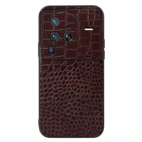 Kuori Vivo X80 Pro Aito Crocodile Texture -nahka