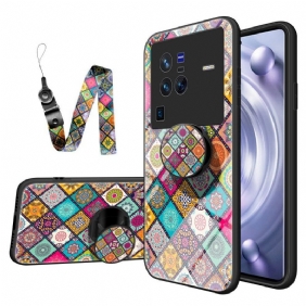 Kuori Vivo X80 Pro Patchwork Magneettipidike