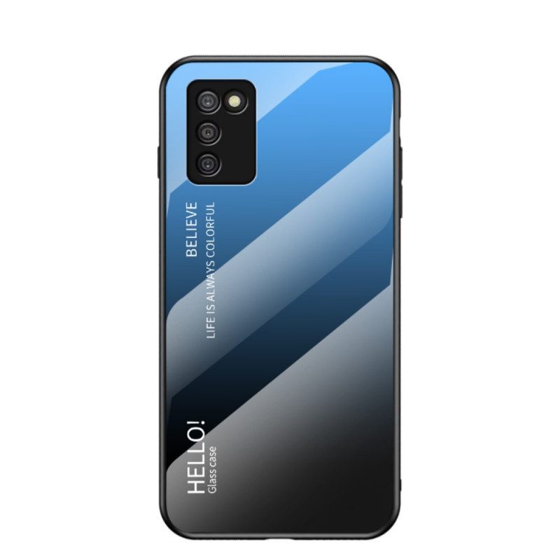 Case Samsung Galaxy A03s Karkaistu Lasi Hello