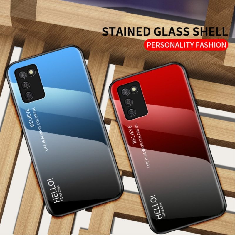 Case Samsung Galaxy A03s Karkaistu Lasi Hello