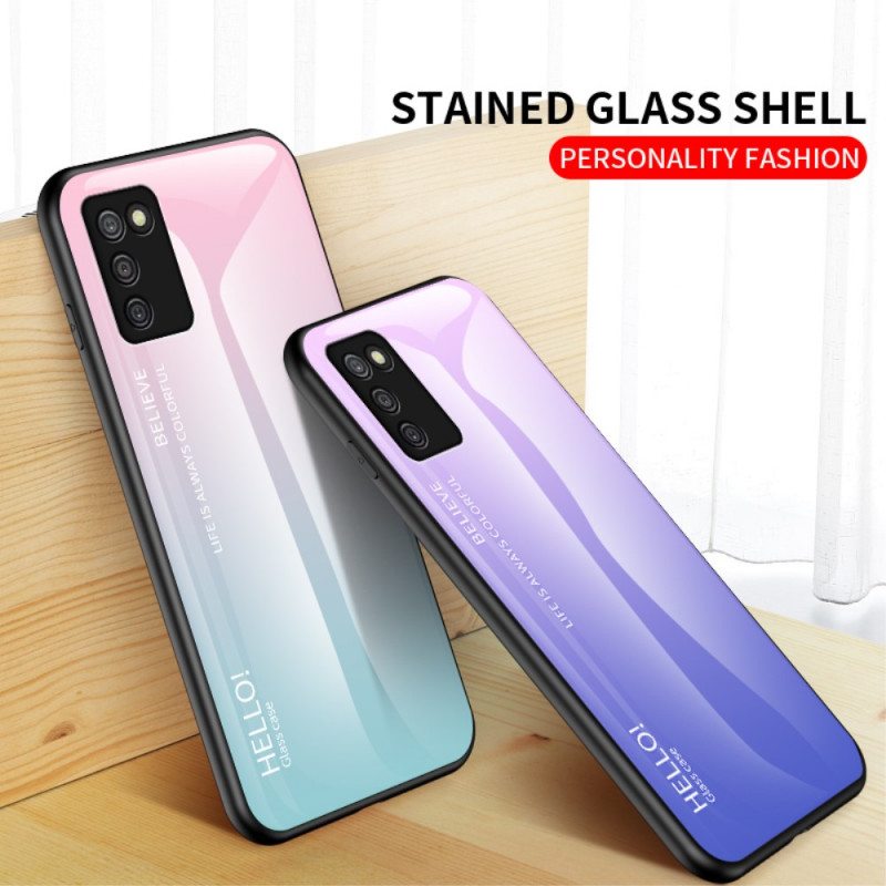 Case Samsung Galaxy A03s Karkaistu Lasi Hello