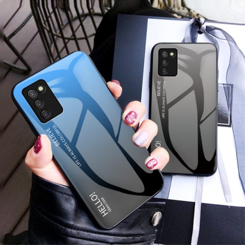 Case Samsung Galaxy A03s Karkaistu Lasi Hello