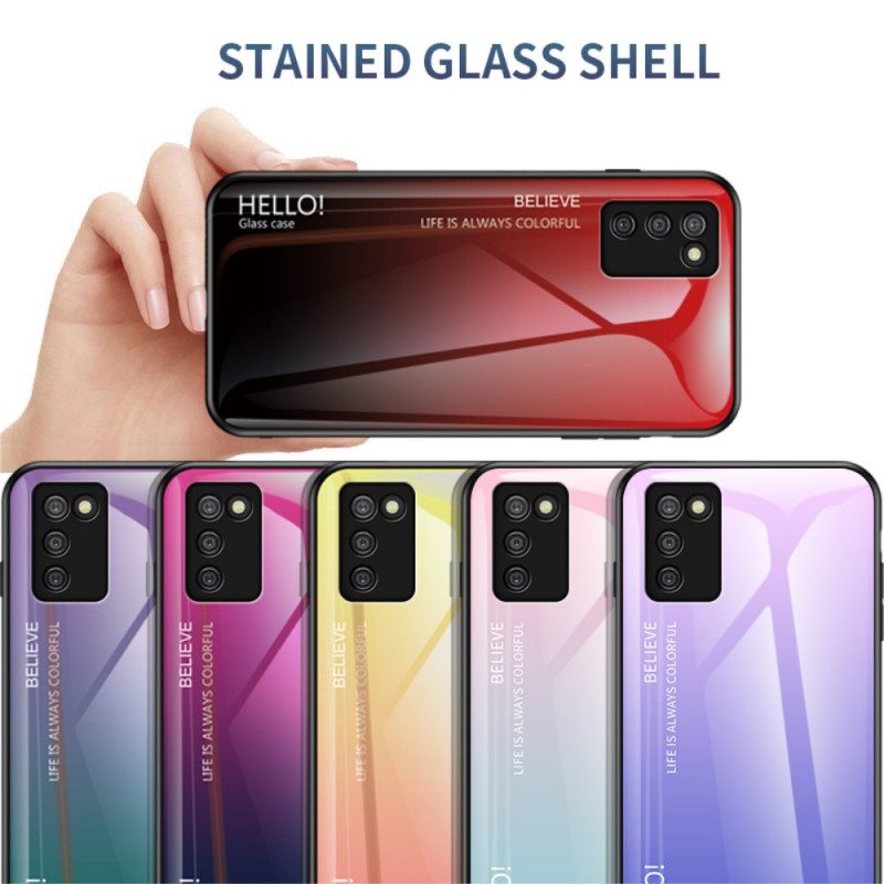 Case Samsung Galaxy A03s Karkaistu Lasi Hello