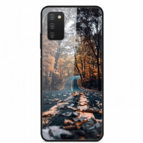 Case Samsung Galaxy A03s Karkaistu Lasi Route Du Bonheur