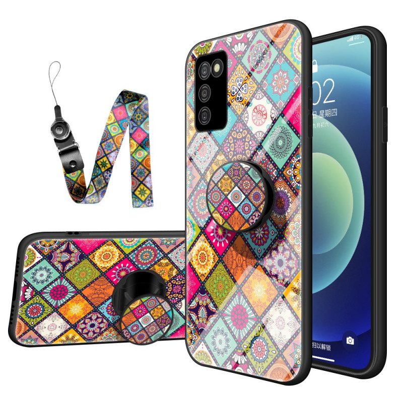 Case Samsung Galaxy A03s Patchwork Magneettipidike