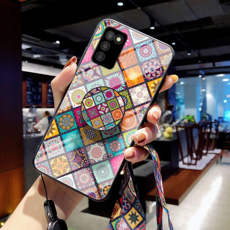 Case Samsung Galaxy A03s Patchwork Magneettipidike