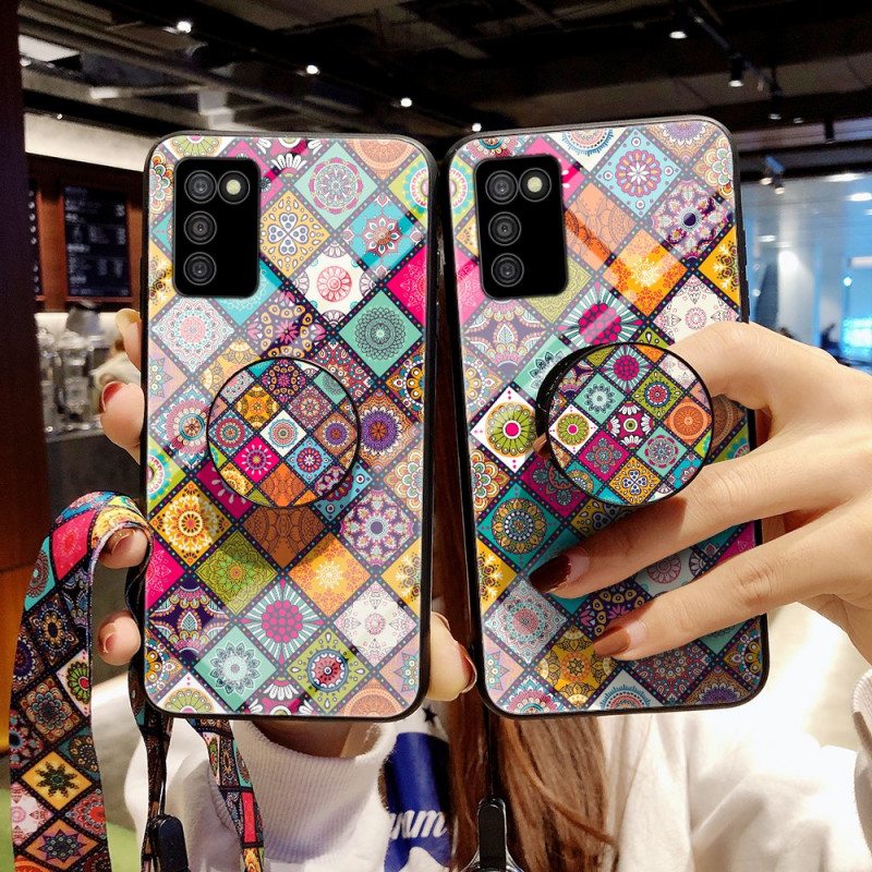 Case Samsung Galaxy A03s Patchwork Magneettipidike