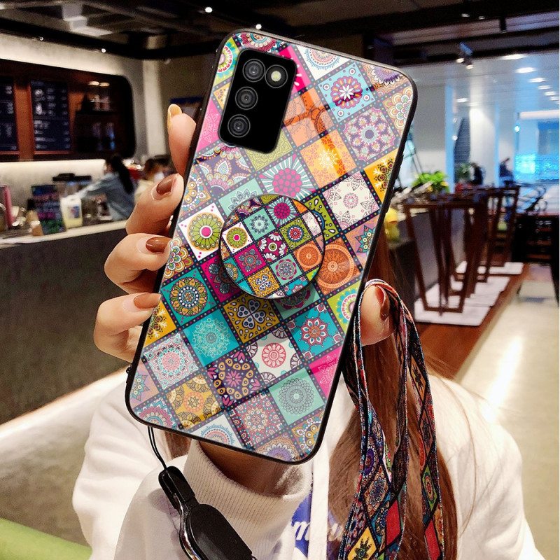 Case Samsung Galaxy A03s Patchwork Magneettipidike