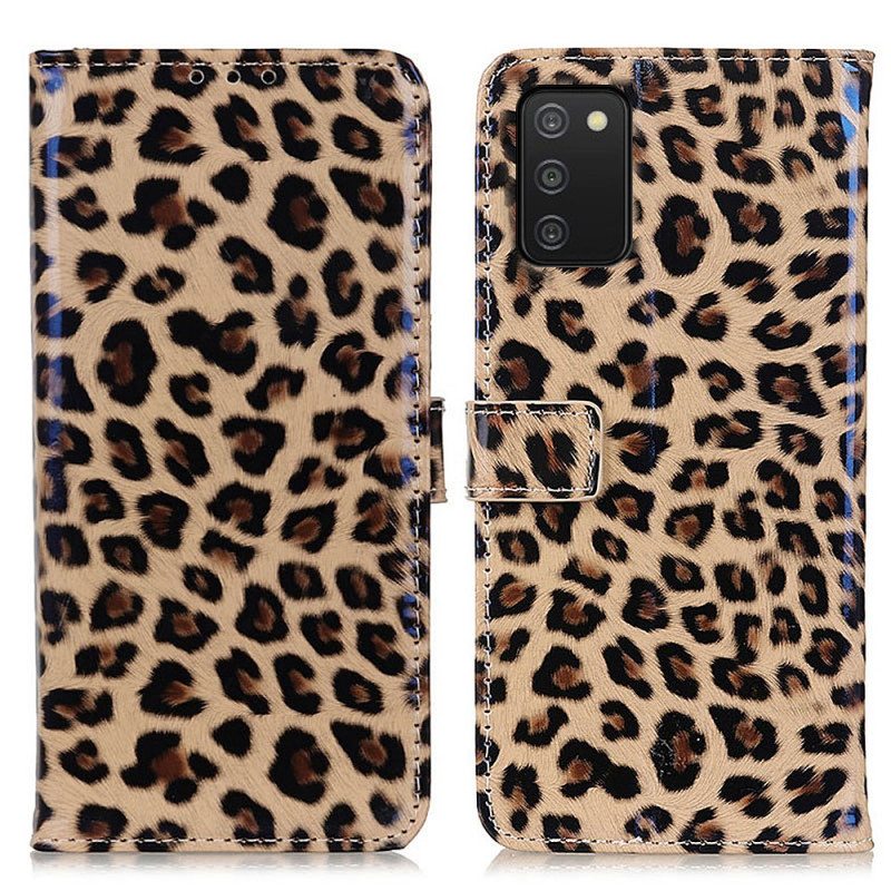 Flip Case Samsung Galaxy A03s Leopardi