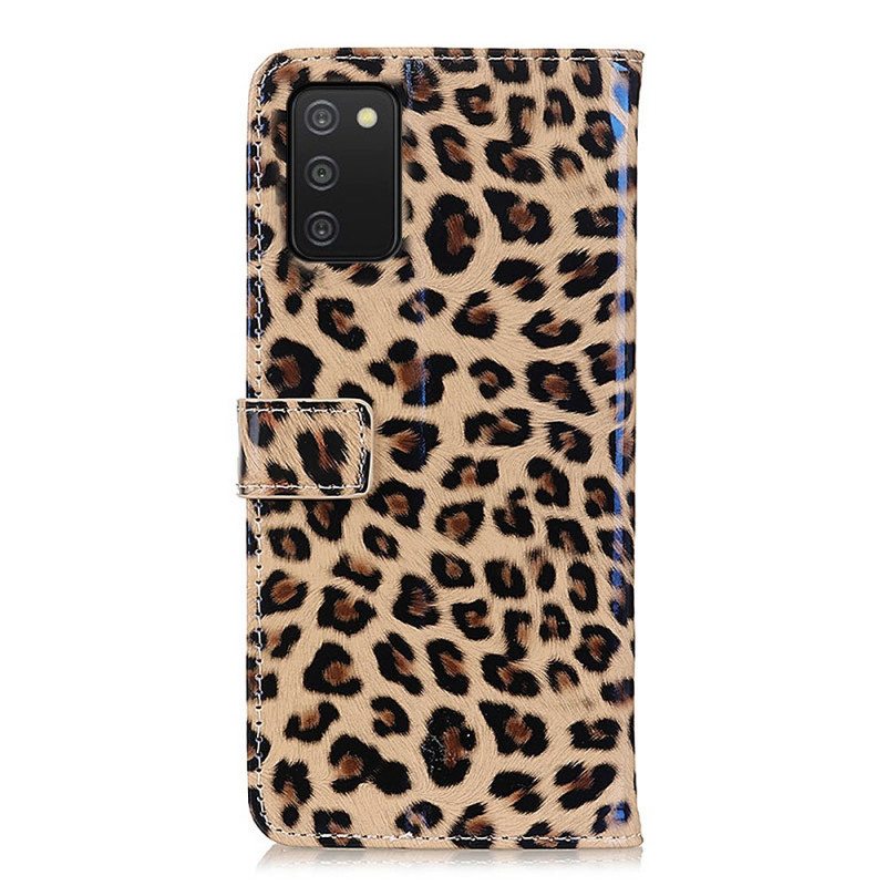 Flip Case Samsung Galaxy A03s Leopardi