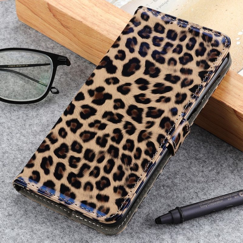 Flip Case Samsung Galaxy A03s Leopardi