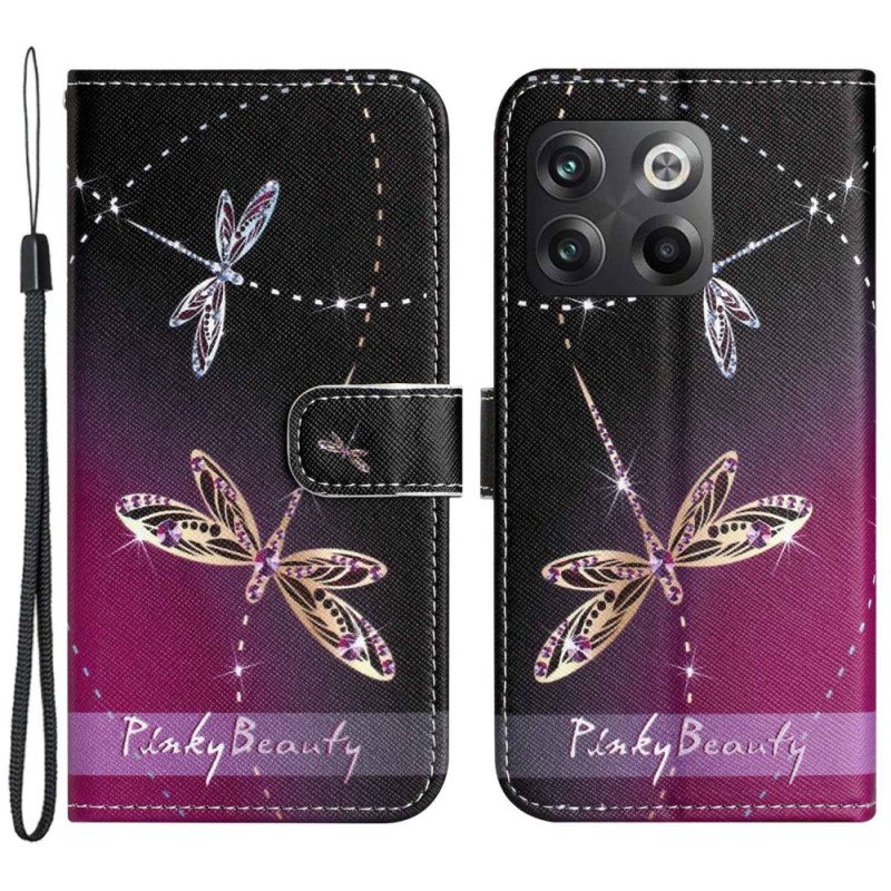 Kotelot OnePlus 10T 5G Suojaketju Kuori Strappy Dragonflies