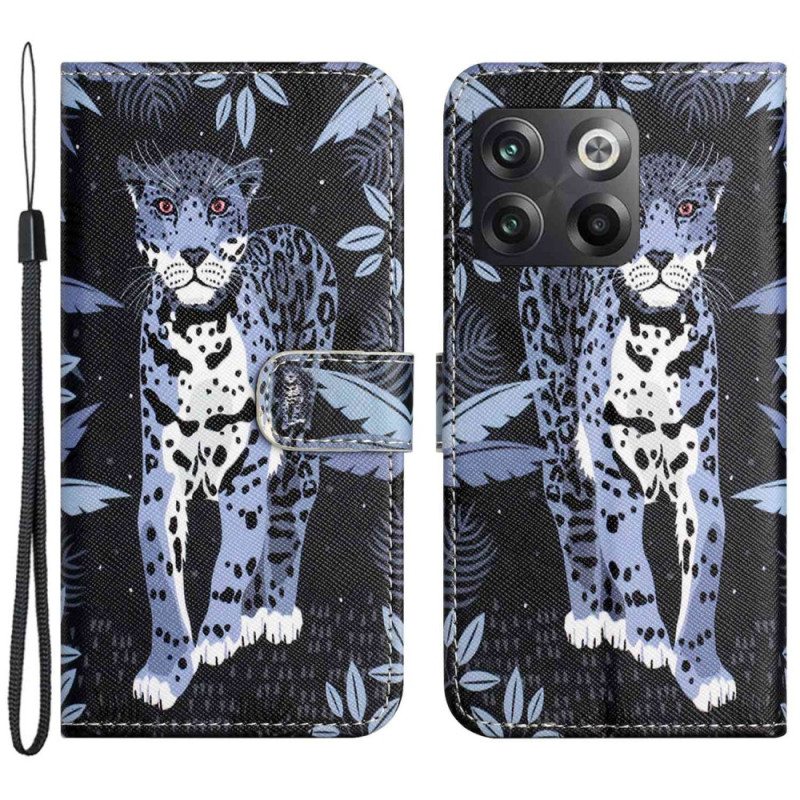 Kotelot OnePlus 10T 5G Suojaketju Kuori Strappy Leopard