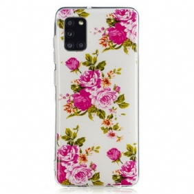 Case Samsung Galaxy A31 Fluoresoivat Liberty Flowers