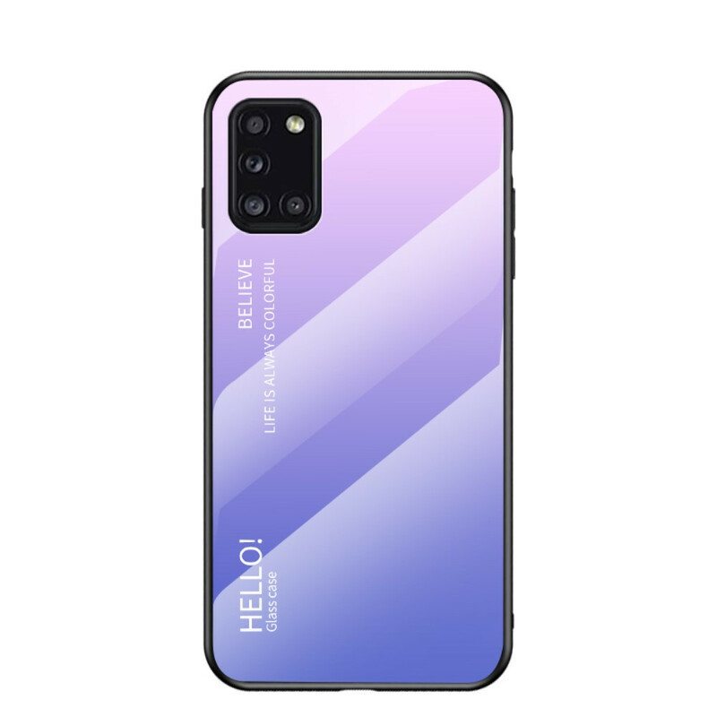 Case Samsung Galaxy A31 Karkaistu Lasi Hello