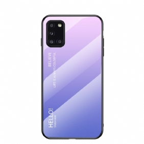 Case Samsung Galaxy A31 Karkaistu Lasi Hello