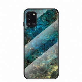 Case Samsung Galaxy A31 Premium Värit Karkaistu Lasi