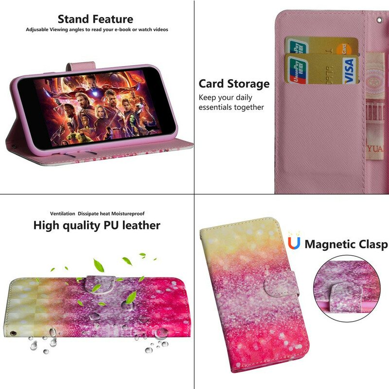 Kotelot Samsung Galaxy A31 Magenta Glitter Gradientti