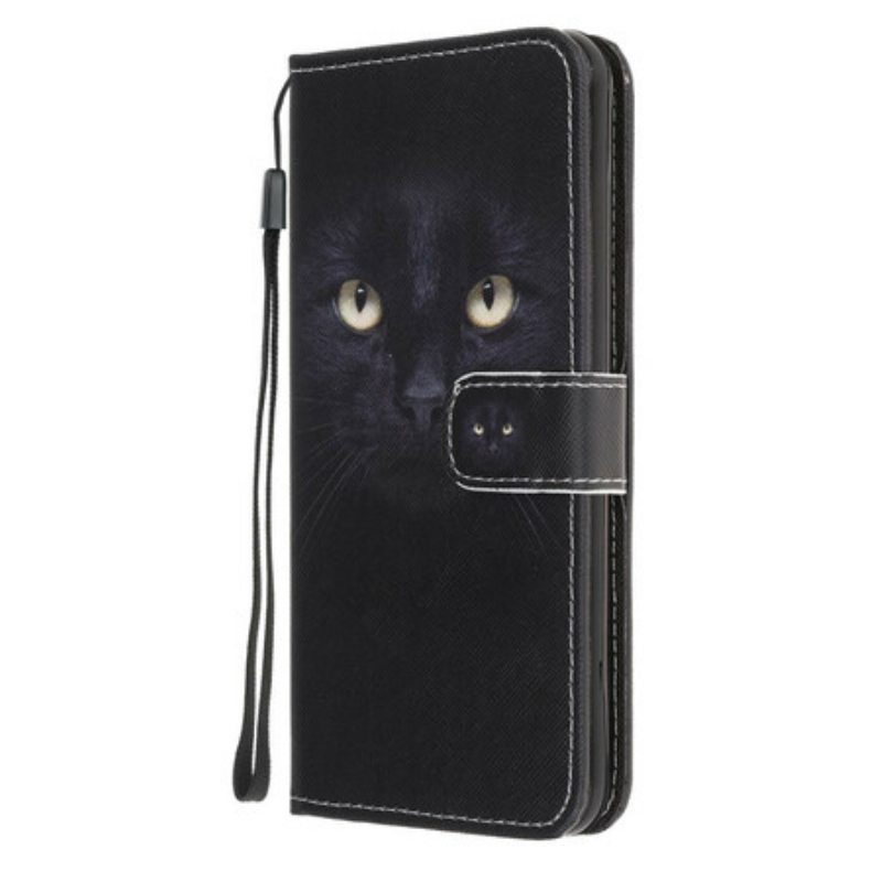 Kotelot Samsung Galaxy A31 Suojaketju Kuori Strappy Black Cat Eyes