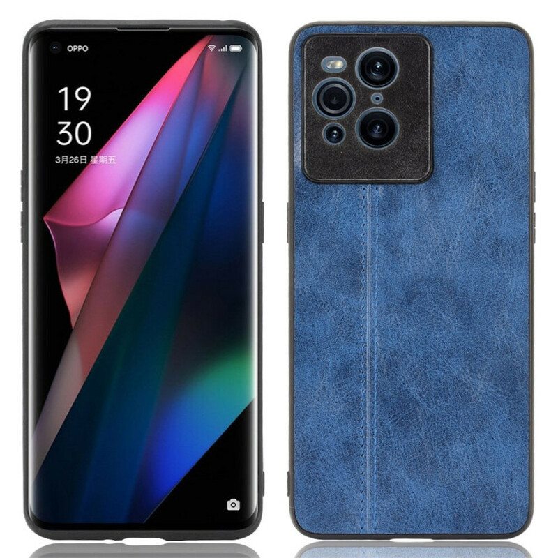 Case Oppo Find X3 Pro Couture-nahkaefekti