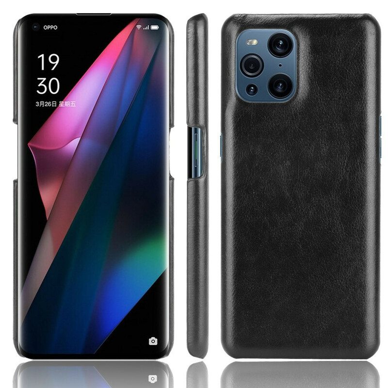 Kuori Oppo Find X3 Pro Litsi-nahkaefekti