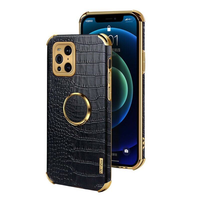 Kuori Oppo Find X3 Pro X-case Krokotiiliihoefekti